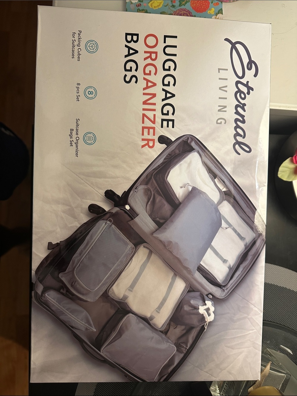 Eternal Living Packing Cube Set - Gray and Cream